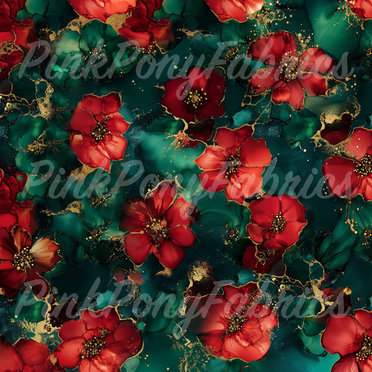 Alcohol Ink - Christmas Rose