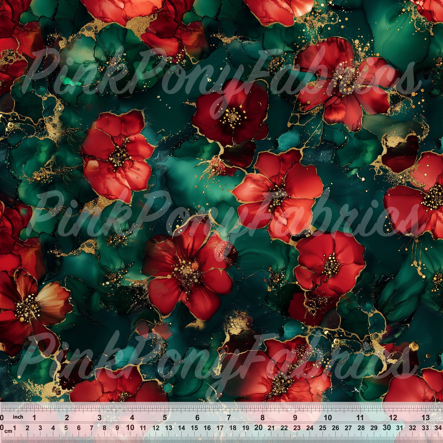 Alcohol Ink - Christmas Rose