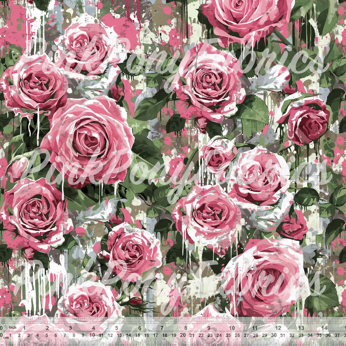 Grunge Color Splash Roses