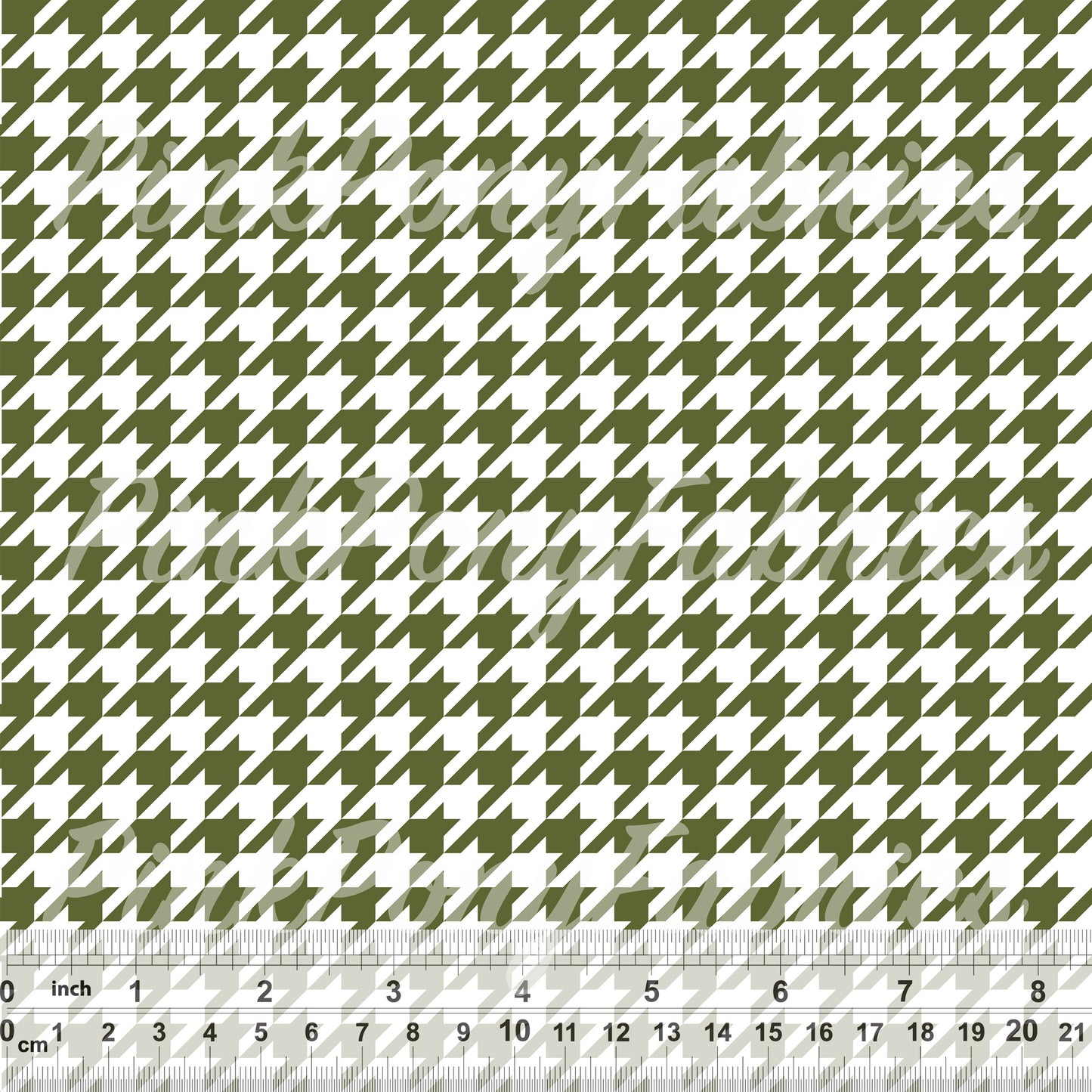 Houndstooth - Army Green