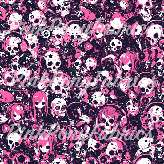 Rockin' Skulls - Pink
