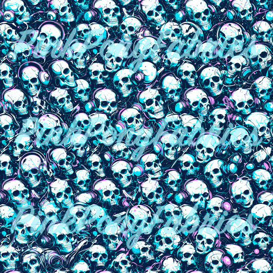 Rockin' Skulls - Blue