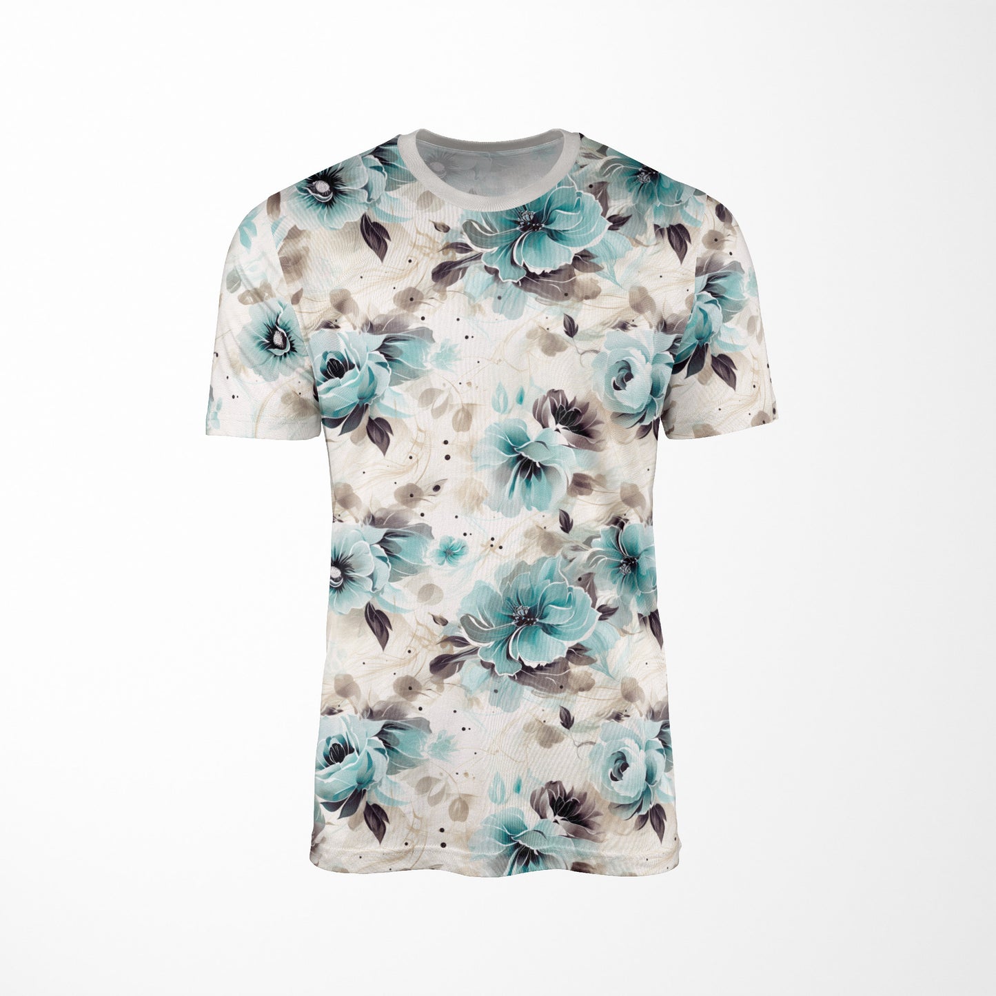 Teal Floral Winds - Large