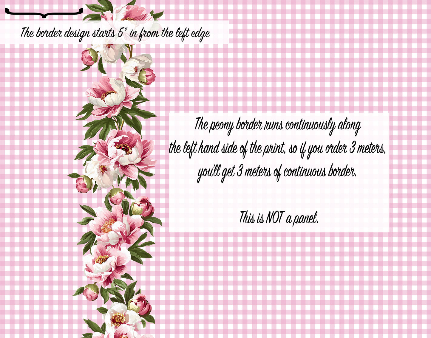 Border Print - Peony Gingham