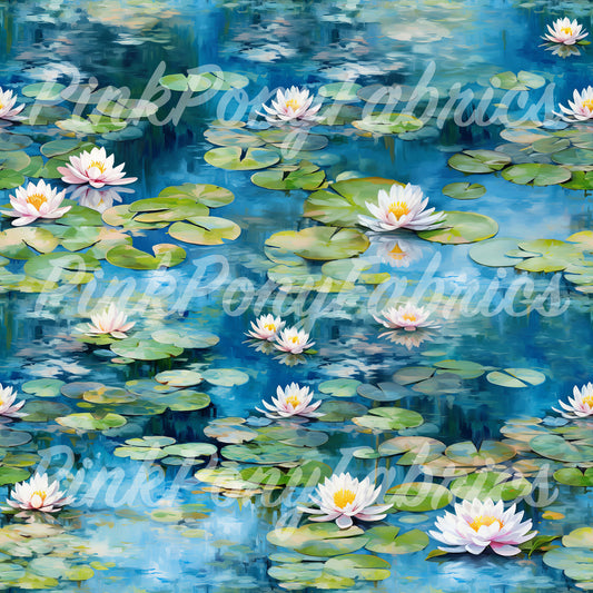 Claude Monet Style Water Lilies - Large