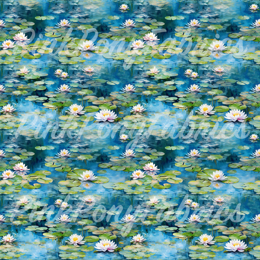 Claude Monet Style Water Lilies - Small