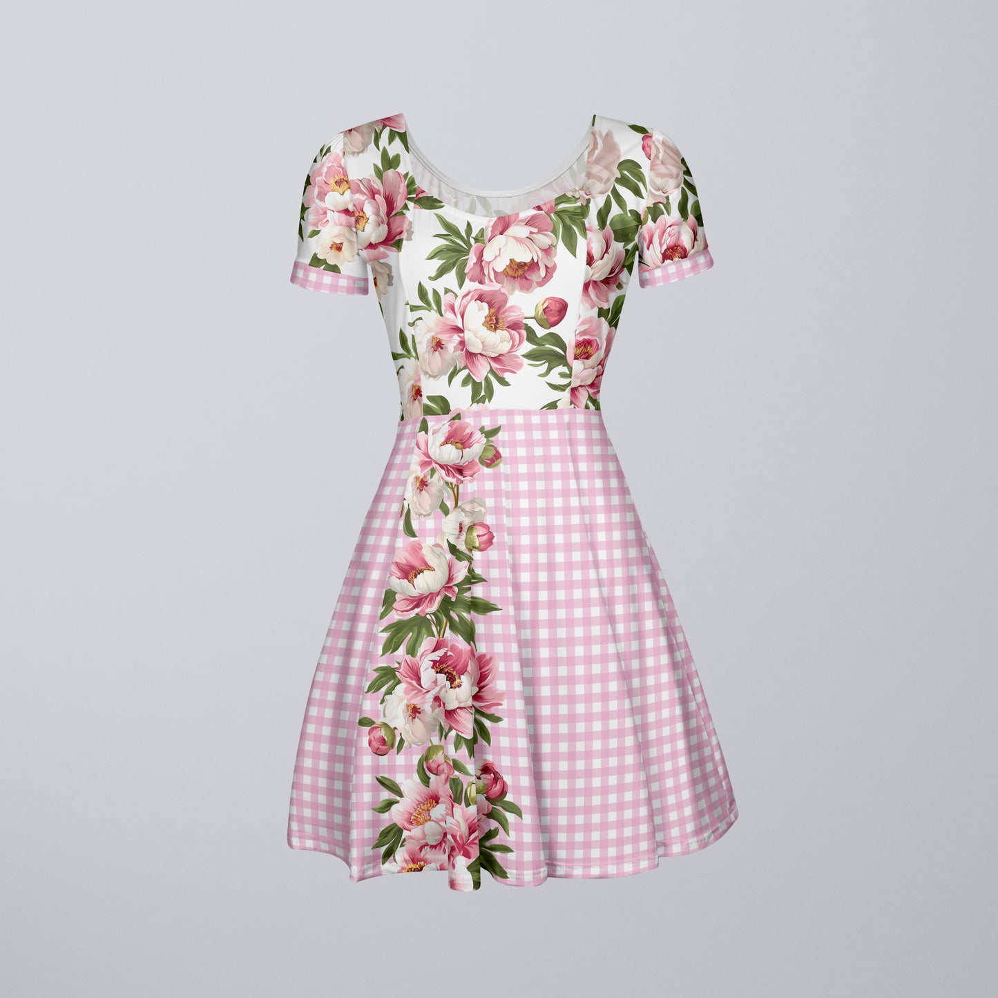Border Print - Peony Gingham