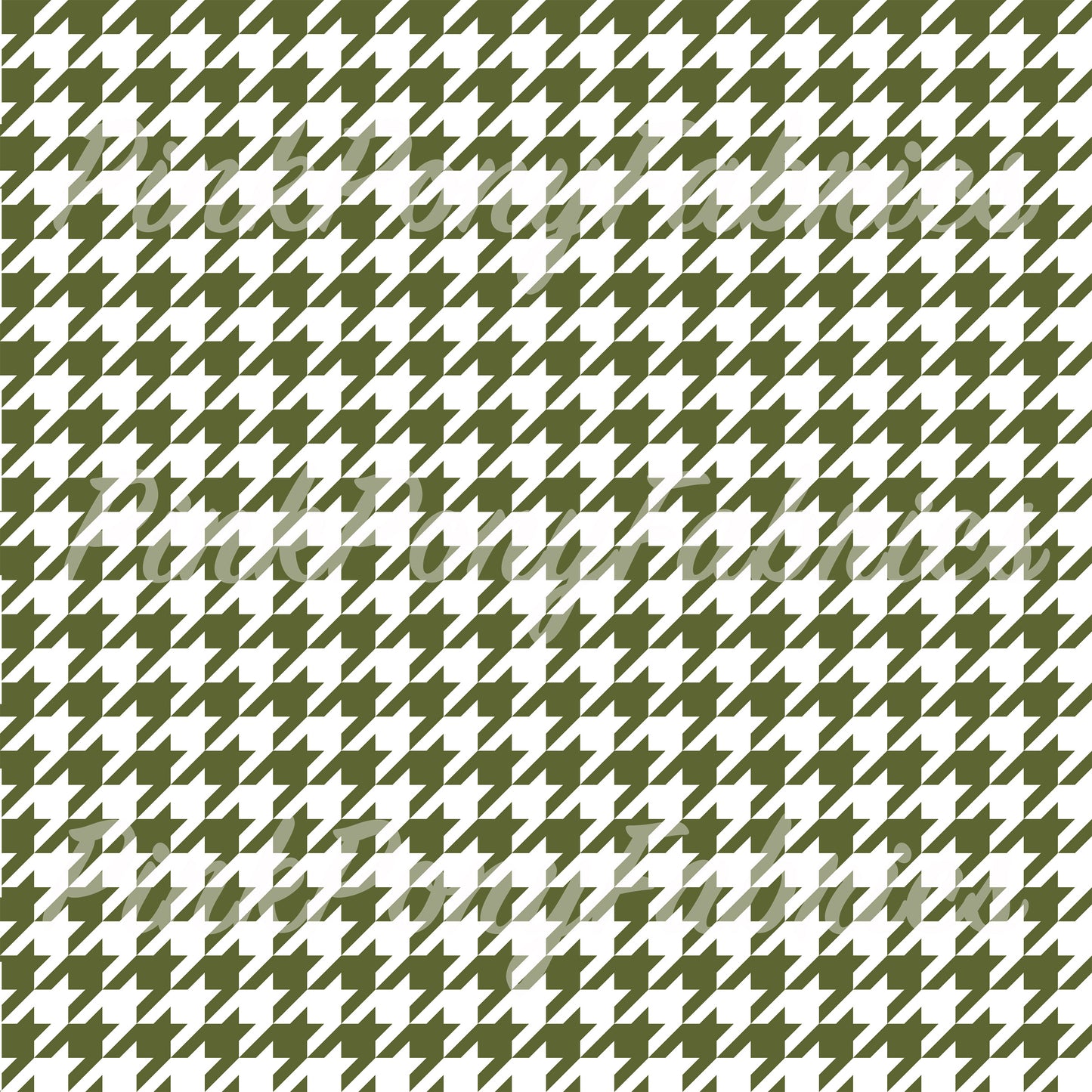 Houndstooth - Army Green