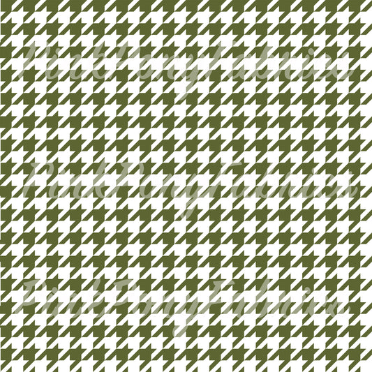 Houndstooth - Army Green