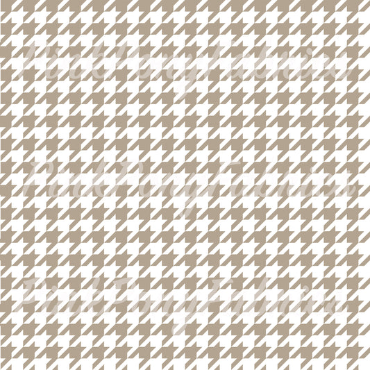 Houndstooth - Taupe Fluff