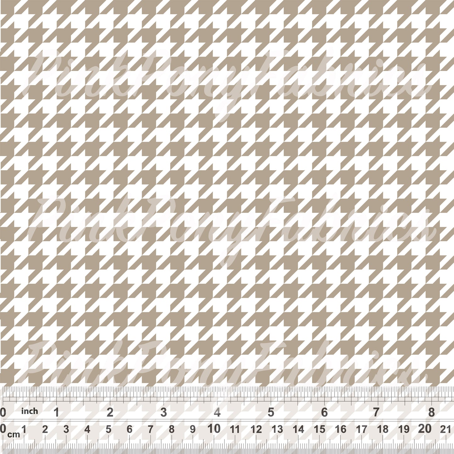 Houndstooth - Taupe Fluff