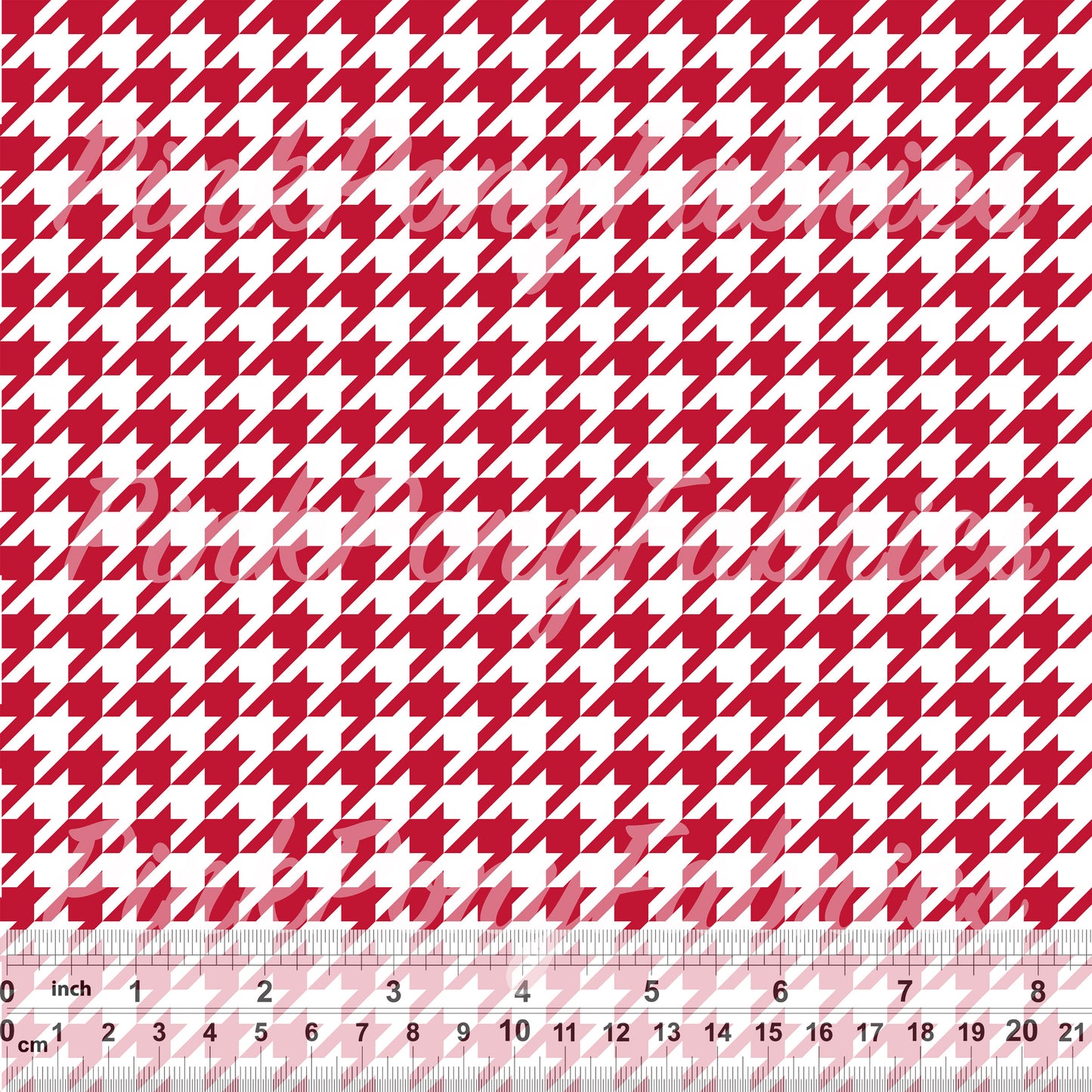 Houndstooth - Red Hearts