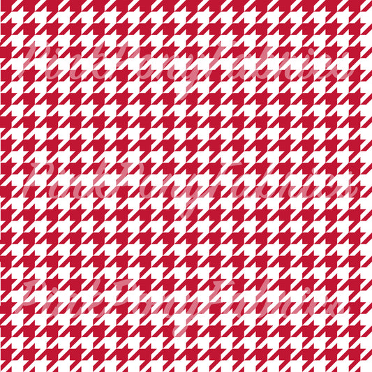 Houndstooth - Red Hearts
