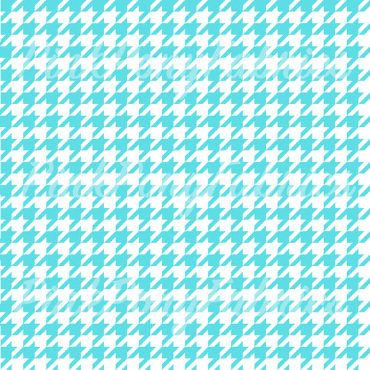 Houndstooth - Bright Aqua