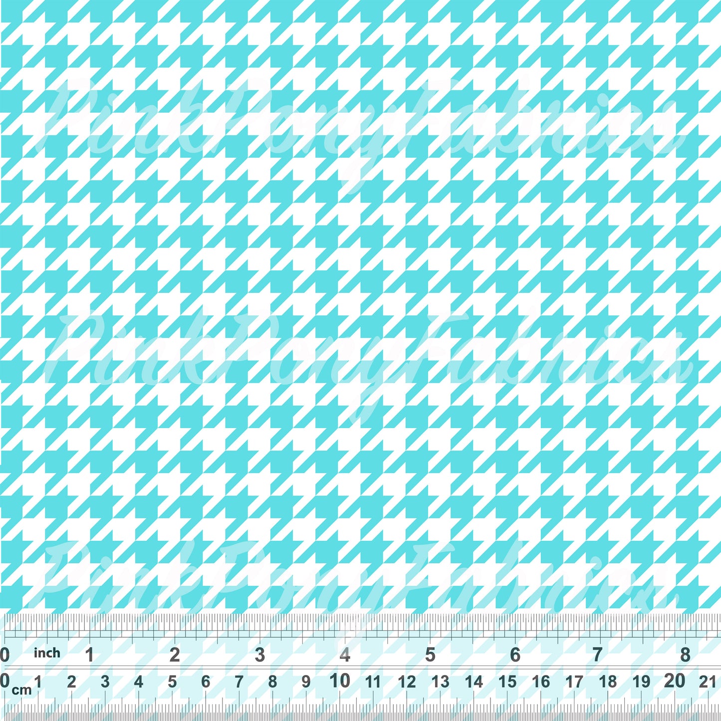 Houndstooth - Bright Aqua