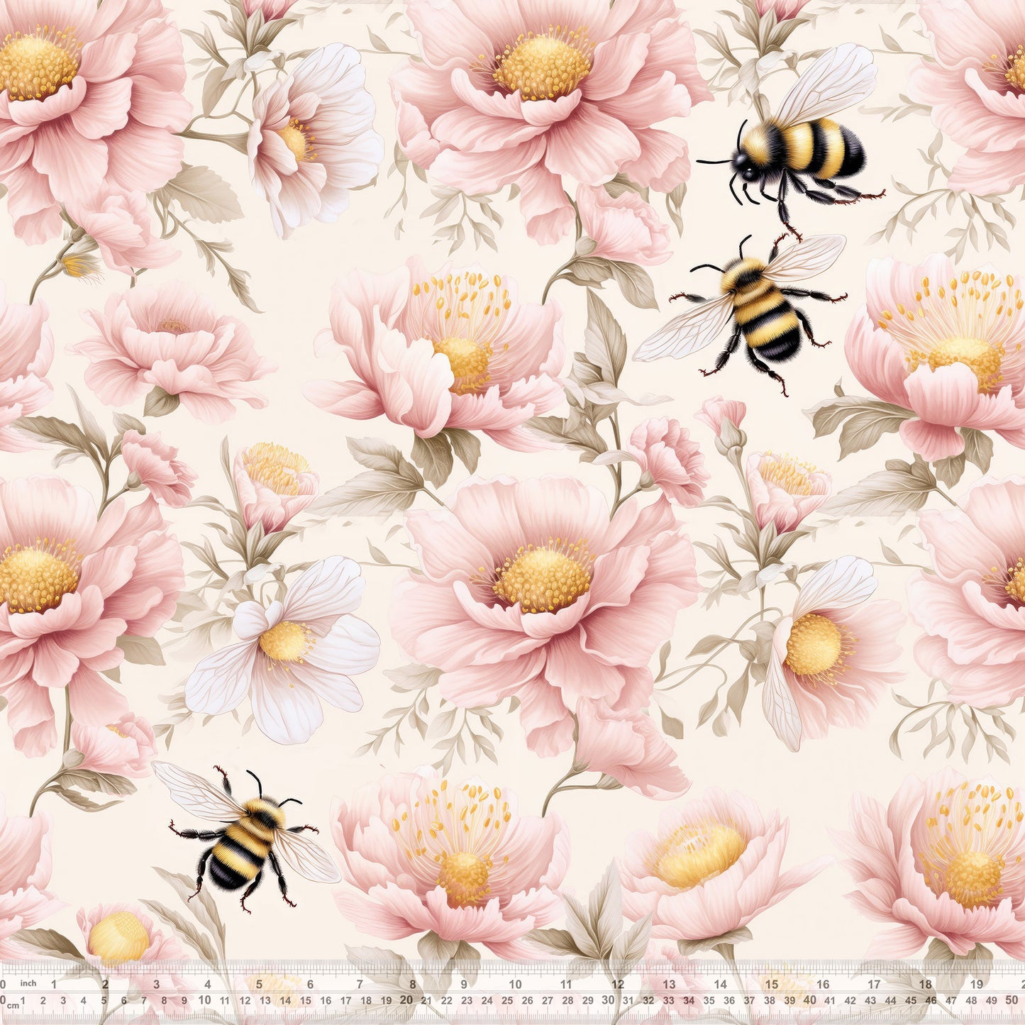 Peonies and Bees - Large
