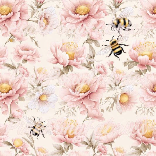 Peonies and Bees - Large