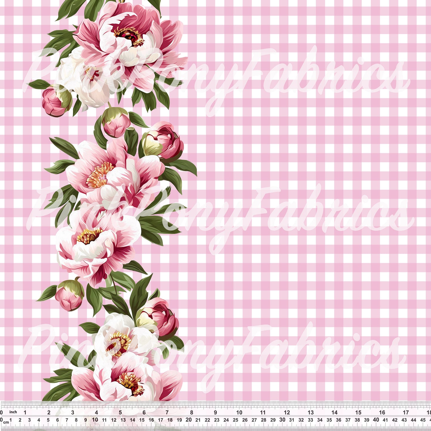 Border Print - Peony Gingham