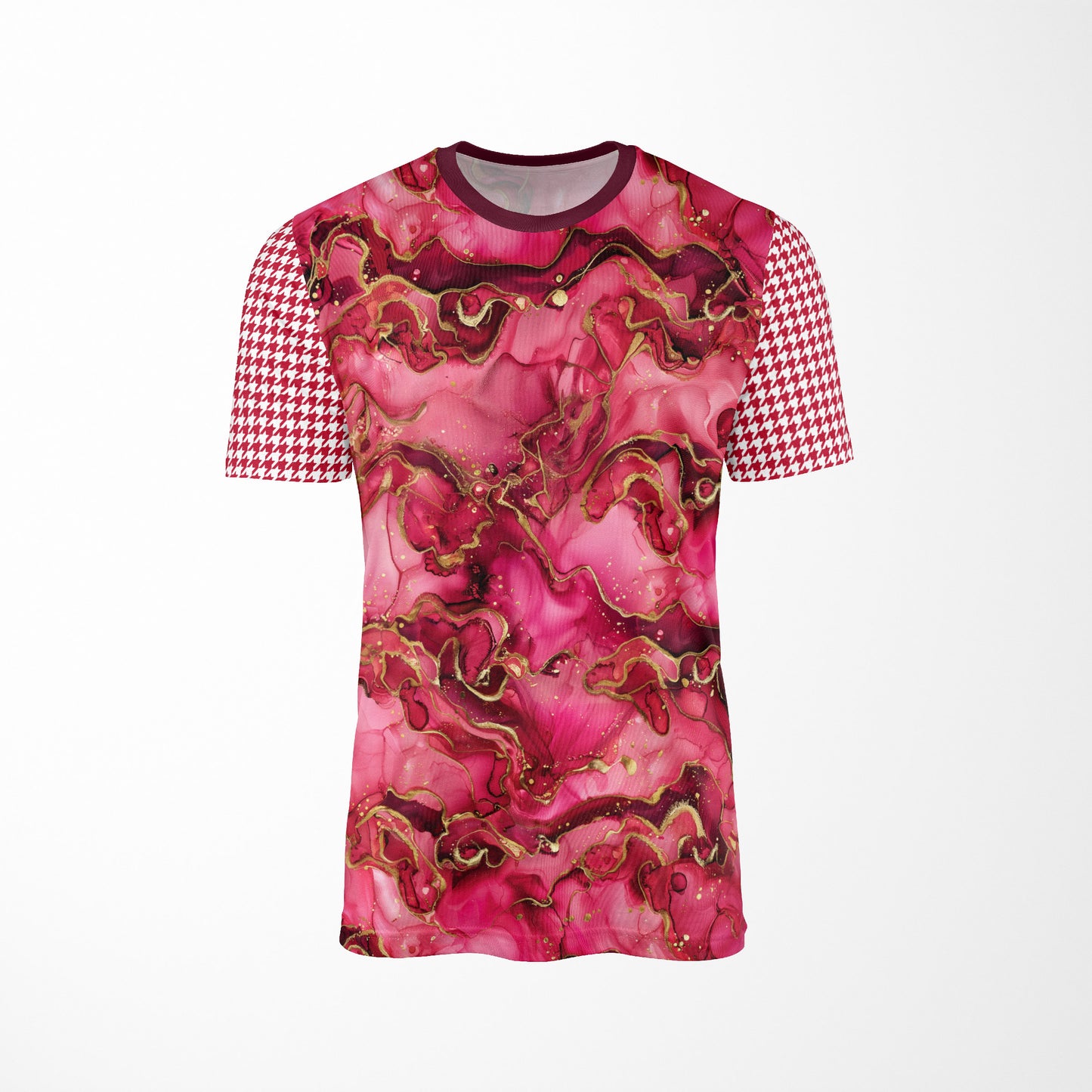 Houndstooth - Red Hearts