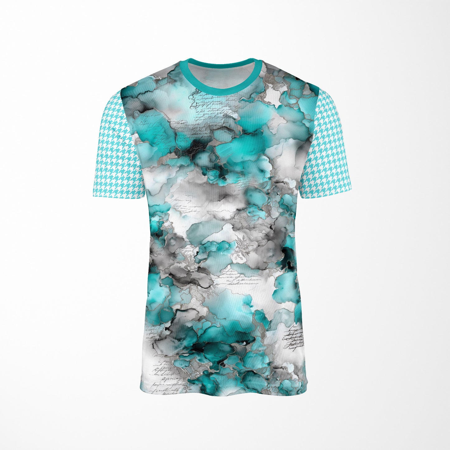 Houndstooth - Bright Aqua