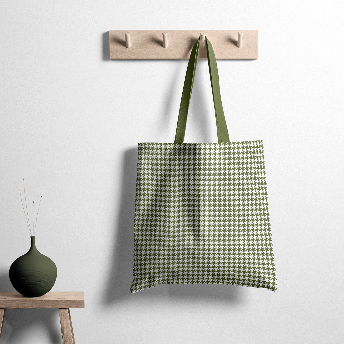 Houndstooth - Army Green