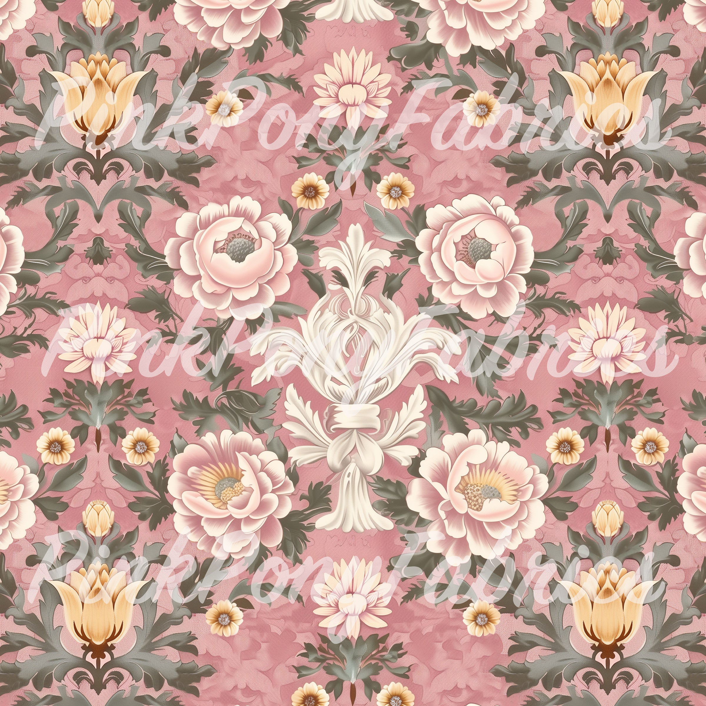 Vintage Unicornless Brocade – Pink Pony Design