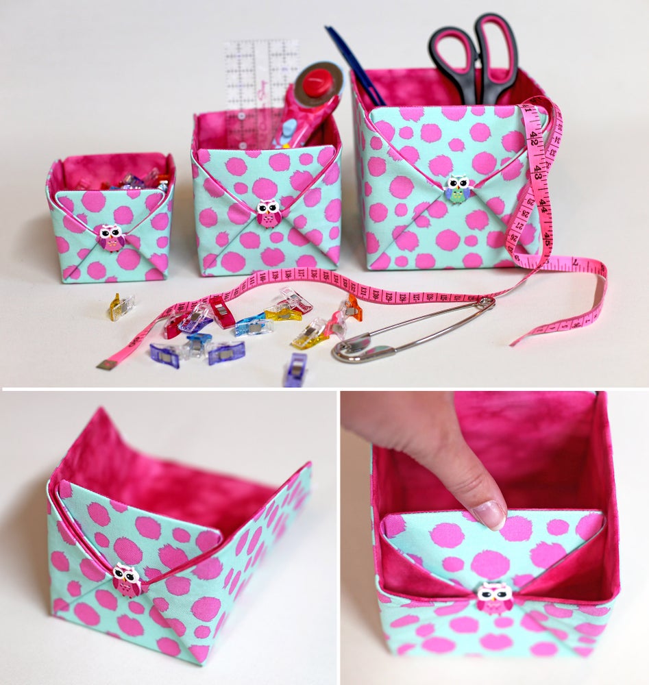 Button Up Boxes - PDF Sewing Pattern