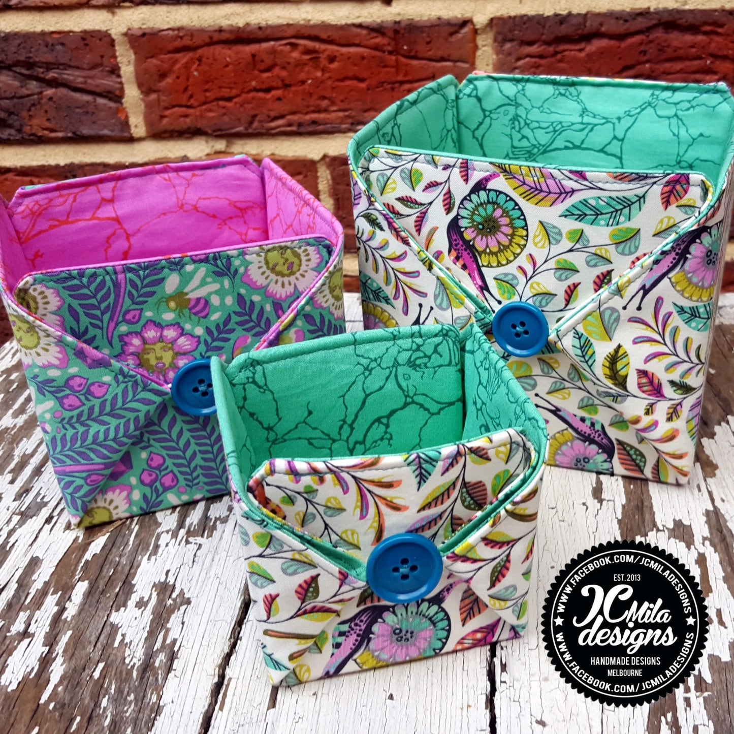 Button Up Boxes - PDF Sewing Pattern