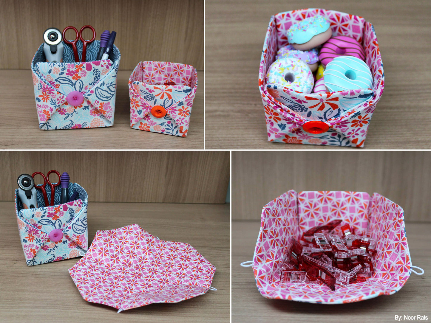 Button Up Boxes - PDF Sewing Pattern